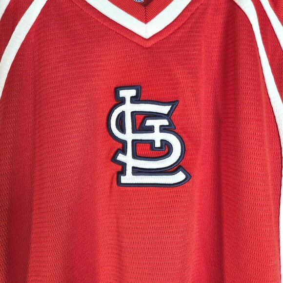 Majestic St. Louis Cardinals Red MLB Baseball Sports Team Jersey Size Large - Picture 5 of 8
